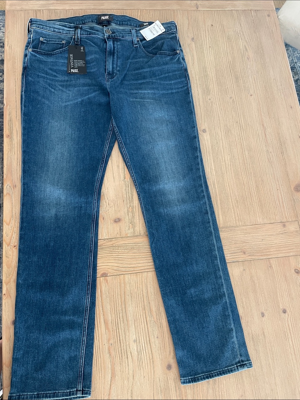 PAIGE Men's Federal Owings Slim Straight Jeans in Dark Indigo Wash-36 Waist